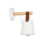 GLOBOSTAR® AMY 00946 Μοντέρνο Φωτιστικό Τοίχου - Απλίκα με Ντουί 1 x E27 AC 220-240V IP20 - Λευκό & Μπεζ - Μ13 x Π22 x Y25.5cm - Image 5