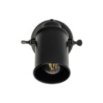 GLOBOSTAR® JAKE 00948 Μοντέρνο Φωτιστικό Τοίχου - Απλίκα με Ντουί 1 x E27 AC 220-240V IP20 - Μαύρο - Μ9 x Π22 x Y22cm - Image 3