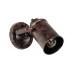 GLOBOSTAR® JAKE 00949 Μοντέρνο Φωτιστικό Τοίχου - Απλίκα με Ντουί 1 x E27 AC 220-240V IP20 - Χάλκινο Εφέ Σκουριάς - Μ9 x Π22 x Υ22cm