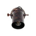 GLOBOSTAR® JAKE 00949 Μοντέρνο Φωτιστικό Τοίχου - Απλίκα με Ντουί 1 x E27 AC 220-240V IP20 - Χάλκινο Εφέ Σκουριάς - Μ9 x Π22 x Υ22cm - Image 3