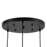 GLOBOSTAR® MONROE 00952 Μοντέρνο Κρεμαστό Φωτιστικό Οροφής με Ντουί 3 x E27 AC 220-240V IP20 - Μαύρο & Λευκό - Μ60 x Π60 x Υ50cm - Image 6