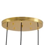 GLOBOSTAR® MONROE 00953 Μοντέρνο Κρεμαστό Φωτιστικό Οροφής με Ντουί 3 x E27 AC 220-240V IP20 - Χρυσό & Λευκό - Μ60 x Π60 x Υ50cm - Image 6