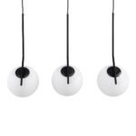 GLOBOSTAR® MONROE 00954 Μοντέρνο Κρεμαστό Φωτιστικό Οροφής με Ντουί 3 x E27 AC 220-240V IP20 - Μαύρο & Λευκό - Μ74 x Π25 x Υ50cm - Image 5