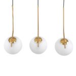 GLOBOSTAR® MONROE 00955 Μοντέρνο Κρεμαστό Φωτιστικό Οροφής με Ντουί 3 x E27 AC 220-240V IP20 - Χρυσό & Λευκό - Μ74 x Π25 x Υ50cm - Image 5
