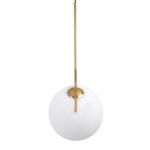 GLOBOSTAR® MONROE 00956 Μοντέρνο Κρεμαστό Φωτιστικό Οροφής με Ντουί 1 x E27 AC 220-240V IP20 - Χρυσό & Λευκό - Μ30 x Π30 x Υ75cm - Image 7