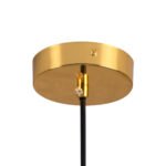 GLOBOSTAR® MONROE 00956 Μοντέρνο Κρεμαστό Φωτιστικό Οροφής με Ντουί 1 x E27 AC 220-240V IP20 - Χρυσό & Λευκό - Μ30 x Π30 x Υ75cm - Image 10