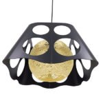 GLOBOSTAR® CARTER 00962 Μοντέρνο Κρεμαστό Φωτιστικό Οροφής με Ντουί 1 x E27 AC 220-240V IP20 - Μαύρο & Μπεζ - Μ28 x Π28 x Υ22cm - Image 6