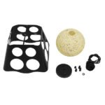 GLOBOSTAR® CARTER 00962 Μοντέρνο Κρεμαστό Φωτιστικό Οροφής με Ντουί 1 x E27 AC 220-240V IP20 - Μαύρο & Μπεζ - Μ28 x Π28 x Υ22cm - Image 7