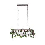 GLOBOSTAR® CLARITY 00963 Vintage Κρεμαστό Φωτιστικό Οροφής με Ντουί 6 x E27 AC 220-240V IP20 - Χάλκινο Εφέ Σκουριάς & Πράσινο - Μ78 x Π25 x Υ22cm - Image 4