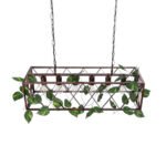 GLOBOSTAR® CLARITY 00963 Vintage Κρεμαστό Φωτιστικό Οροφής με Ντουί 6 x E27 AC 220-240V IP20 - Χάλκινο Εφέ Σκουριάς & Πράσινο - Μ78 x Π25 x Υ22cm - Image 7