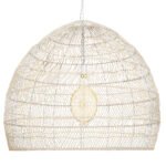 GLOBOSTAR® MALIBU 00965 Boho Κρεμαστό Φωτιστικό Οροφής με Ντουί 1 x E27 AC 220-240V IP20 - Μπεζ - Μ100 x Π100 x Y86cm - Image 4