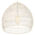 GLOBOSTAR® MALIBU 00965 Boho Κρεμαστό Φωτιστικό Οροφής με Ντουί 1 x E27 AC 220-240V IP20 - Μπεζ - Μ100 x Π100 x Y86cm - Image 5