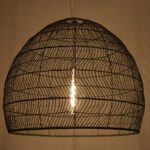 GLOBOSTAR® MALIBU 00966 Boho Κρεμαστό Φωτιστικό Οροφής με Ντουί 1 x E27 AC 220-240V IP20 - Μαύρο - Μ100 x Π100 x Y86cm - Image 2