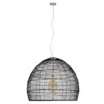 GLOBOSTAR® MALIBU 00966 Boho Κρεμαστό Φωτιστικό Οροφής με Ντουί 1 x E27 AC 220-240V IP20 - Μαύρο - Μ100 x Π100 x Y86cm - Image 3