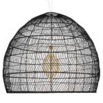 GLOBOSTAR® MALIBU 00966 Boho Κρεμαστό Φωτιστικό Οροφής με Ντουί 1 x E27 AC 220-240V IP20 - Μαύρο - Μ100 x Π100 x Y86cm - Image 4