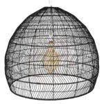 GLOBOSTAR® MALIBU 00966 Boho Κρεμαστό Φωτιστικό Οροφής με Ντουί 1 x E27 AC 220-240V IP20 - Μαύρο - Μ100 x Π100 x Y86cm - Image 5