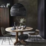 GLOBOSTAR® MALIBU 00966 Boho Κρεμαστό Φωτιστικό Οροφής με Ντουί 1 x E27 AC 220-240V IP20 - Μαύρο - Μ100 x Π100 x Y86cm - Image 9