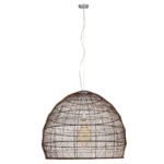 GLOBOSTAR® MALIBU 00967 Boho Κρεμαστό Φωτιστικό Οροφής με Ντουί 1 x E27 AC 220-240V IP20 - Καφέ - Μ100 x Π100 x Y86cm - Image 3