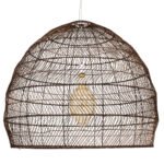 GLOBOSTAR® MALIBU 00967 Boho Κρεμαστό Φωτιστικό Οροφής με Ντουί 1 x E27 AC 220-240V IP20 - Καφέ - Μ100 x Π100 x Y86cm - Image 4