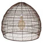 GLOBOSTAR® MALIBU 00967 Boho Κρεμαστό Φωτιστικό Οροφής με Ντουί 1 x E27 AC 220-240V IP20 - Καφέ - Μ100 x Π100 x Y86cm - Image 5