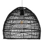 GLOBOSTAR® MALIBU 00969 Boho Κρεμαστό Φωτιστικό Οροφής με Ντουί 1 x E27 AC 220-240V IP20 - Μαύρο - Μ40 x Π40 x Υ35cm - Image 3