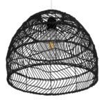 GLOBOSTAR® MALIBU 00969 Boho Κρεμαστό Φωτιστικό Οροφής με Ντουί 1 x E27 AC 220-240V IP20 - Μαύρο - Μ40 x Π40 x Υ35cm - Image 5