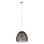 GLOBOSTAR® MALIBU 00970 Boho Κρεμαστό Φωτιστικό Οροφής με Ντουί 1 x E27 AC 220-240V IP20 - Καφέ - Μ40 x Π40 x Υ35cm - Image 3