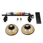 GLOBOSTAR® BILLIARD 00972 Vintage Κρεμαστό Φωτιστικό Οροφής με Ντουί 2 x E27 AC 220-240V IP20 - Mαύρο & Μελί - Μ71 x Π25 x Υ30cm - Image 9