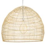 GLOBOSTAR® MALIBU 00974 Boho Κρεμαστό Φωτιστικό Οροφής με Ντουί 1 x E27 AC 220-240V IP20 - Μπεζ - Μ100 x Π100 x Y86cm