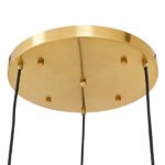 GLOBOSTAR® AMARIS 00978 Μοντέρνο Κρεμαστό Φωτιστικό Οροφής με Ντουί 3 x E27 AC 220-240V IP20 - Χρυσό Πλατίνα & Μελί - Μ50 x Π50 x Υ30cm - Image 5