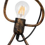 GLOBOSTAR® LITTLE MAN 00979 Μοντέρνο Κρεμαστό Φωτιστικό Οροφής με Ντουί 3 x E27 AC 220-240V IP20 - Χάλκινο - Μ70 x Π10 x Υ105cm - Image 3