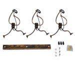 GLOBOSTAR® LITTLE MAN 00979 Μοντέρνο Κρεμαστό Φωτιστικό Οροφής με Ντουί 3 x E27 AC 220-240V IP20 - Χάλκινο - Μ70 x Π10 x Υ105cm - Image 7