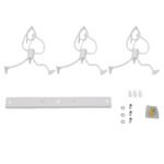 GLOBOSTAR® FIGURE 10000981 Παιδικό Κρεμαστό Φωτιστικό Οροφής με Ντουί 3 x E27 AC 220-240V IP20 - Λευκό - Μ70 x Π10 x Υ105cm - Image 7