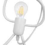 GLOBOSTAR® LITTLE MAN 00981 Μοντέρνο Κρεμαστό Φωτιστικό Οροφής με Ντουί 3 x E27 AC 220-240V IP20 - Λευκό - Μ70 x Π10 x Υ105cm - Image 3