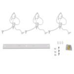 GLOBOSTAR® LITTLE MAN 00981 Μοντέρνο Κρεμαστό Φωτιστικό Οροφής με Ντουί 3 x E27 AC 220-240V IP20 - Λευκό - Μ70 x Π10 x Υ105cm - Image 7