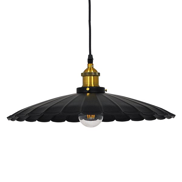 00982_0 GLOBOSTAR® MARGI 00982 Vintage Κρεμαστό Φωτιστικό Οροφής με Ντουί 1 x E27 AC 220-240V IP20 - Μαύρο & Χρυσό - Μ40 x Π40 x Y15cm - Image 1