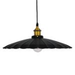 GLOBOSTAR® MARGI 00982 Vintage Κρεμαστό Φωτιστικό Οροφής με Ντουί 1 x E27 AC 220-240V IP20 - Μαύρο & Χρυσό - Μ40 x Π40 x Y15cm - Image 3