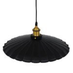 GLOBOSTAR® MARGI 00982 Vintage Κρεμαστό Φωτιστικό Οροφής με Ντουί 1 x E27 AC 220-240V IP20 - Μαύρο & Χρυσό - Μ40 x Π40 x Y15cm - Image 4