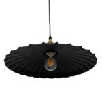 GLOBOSTAR® MARGI 00982 Vintage Κρεμαστό Φωτιστικό Οροφής με Ντουί 1 x E27 AC 220-240V IP20 - Μαύρο & Χρυσό - Μ40 x Π40 x Y15cm - Image 5