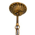 GLOBOSTAR® ETOILE 00987 Vintage Κρεμαστό Φωτιστικό Οροφής με Ντουί 1 x E27 AC 220-240V IP20 - Μπρούτζινο Εφέ Σκουριάς & Μελί - Μ28 x Π28 x Y38cm - Image 7