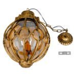 GLOBOSTAR® ETOILE 00987 Vintage Κρεμαστό Φωτιστικό Οροφής με Ντουί 1 x E27 AC 220-240V IP20 - Μπρούτζινο Εφέ Σκουριάς & Μελί - Μ28 x Π28 x Y38cm - Image 8