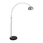 GLOBOSTAR® PRAGUE 00989 Μοντέρνο Επιδαπέδιο Φωτιστικό με Ντουί 1 x E27 AC 220-240V IP20 - Νίκελ Βούρτσας - Μ90 x Π29.5 x Υ180cm - Image 5