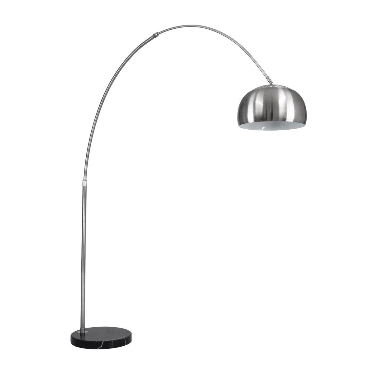 00990_0 GLOBOSTAR® PRAGUE 00990 Μοντέρνο Επιδαπέδιο Φωτιστικό με Ντουί 1 x E27 AC 220-240V IP20 - Νίκελ Βούρτσας - Μ210 x Π45 x Υ220cm - Image 1