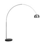 GLOBOSTAR® PRAGUE 00990 Μοντέρνο Επιδαπέδιο Φωτιστικό με Ντουί 1 x E27 AC 220-240V IP20 - Νίκελ Βούρτσας - Μ210 x Π45 x Υ220cm - Image 4