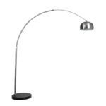 GLOBOSTAR® PRAGUE 00990 Μοντέρνο Επιδαπέδιο Φωτιστικό με Ντουί 1 x E27 AC 220-240V IP20 - Νίκελ Βούρτσας - Μ210 x Π45 x Υ220cm - Image 5