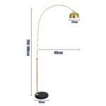 GLOBOSTAR® PRAGUE 00991 Μοντέρνο Επιδαπέδιο Φωτιστικό με Ντουί 1 x E27 AC 220-240V IP20 - Χρυσό & Μαύρο - Μ90 x Π29.5 x Υ180cm - Image 14