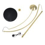 GLOBOSTAR® PRAGUE 00992 Μοντέρνο Επιδαπέδιο Φωτιστικό με Ντουί 1 x E27 AC 220-240V IP20 - Χρυσό Βούρτσας - Μ210 x Π45 x Υ220cm - Image 15