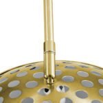 GLOBOSTAR® PRAGUE 00992 Μοντέρνο Επιδαπέδιο Φωτιστικό με Ντουί 1 x E27 AC 220-240V IP20 - Χρυσό Βούρτσας - Μ210 x Π45 x Υ220cm - Image 9