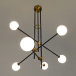 GLOBOSTAR® VELVET 00994 Μοντέρνο Κρεμαστό Φωτιστικό Οροφής με Ντουί 6 x G9 AC 220-240V IP20 - Πολύχρωμο - Μ80 x Π80 x Υ85cm - Image 6