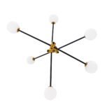 GLOBOSTAR® VELVET 00994 Μοντέρνο Κρεμαστό Φωτιστικό Οροφής με Ντουί 6 x G9 AC 220-240V IP20 - Πολύχρωμο - Μ80 x Π80 x Υ85cm - Image 4